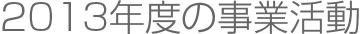 2013年度の事業活動